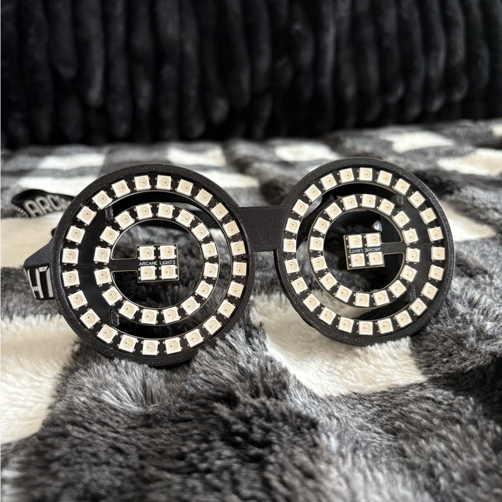 LED Circular Pattern Glasses